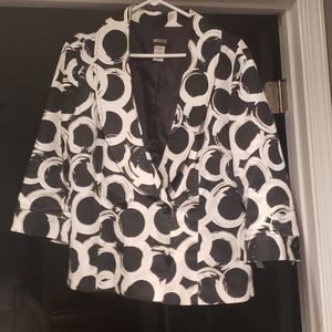 Metrostyle 3/4 length sleeves black/white